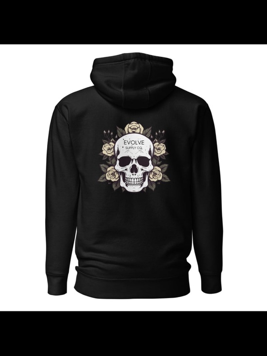 Evolve Supply Co Other - Men's Black Skull & Rose Pullover Hoodie